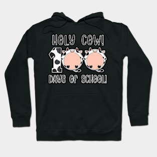 Happy 100Th Day Of School Cow Teacher Or Students Boys Girls Hoodie